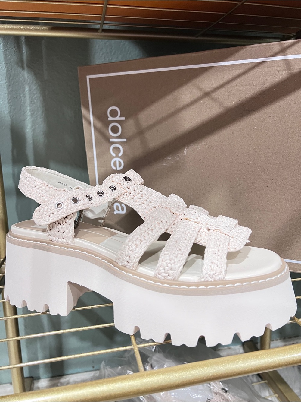 New Dolce Vita Oatmeal Knit Sandal